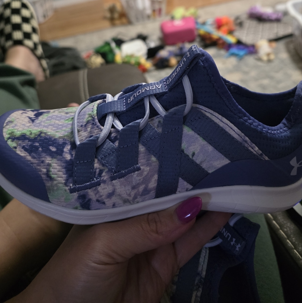 Under Armour Kids' Blue and Green Athletic Shoes
